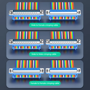 कस्टम नॉन सोल्डरिंग वायर पुरुष महिला से पुरुष महिला से महिला सीरियल पोर्ट रिहर्सल <span class=keywords><strong>db9</strong></span>/15/25/37 कुरकुड केबल केबल - Product Image 3