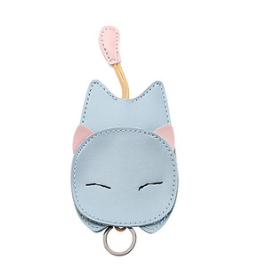 Pull-out PU leather keychain, cute cartoon key cover, key accessory, bag charm, <b>gift</b>. - Product Image 2