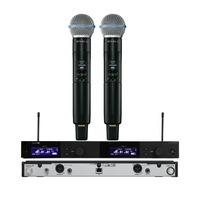 Système de microphone sans fil UHF professionnel SLXD24D B58 2 canaux SM Beta58 Beta87A XLR avec suppression du bruit, léger et portable
