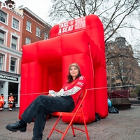 Ballon géant de chaise gonflable rouge modèle personnalisé de chaise gonflable pour la publicité ou les événements