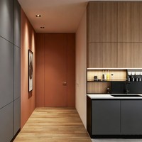 Lemari Dapur Shaker Custom Putih RTA Kayu Solid Plywood Produsen Kabinet Kayu Modern Proyek Rumah