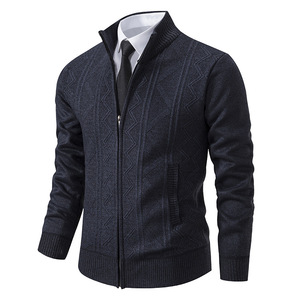 <span class=keywords><strong>Cardigan</strong></span> da Uomo 2025, Nuovo Modello Invernale con Collo Alto, <span class=keywords><strong>Slim</strong></span> Fit, Foderato in Pile, Caldo e Spesso, Maglione Lavorato a Maglia per Uomo - Product Image 3