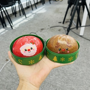 Squishies de Noël en forme de Père Noël, renne, boulette, bonhomme de neige, pain d'épices, jouet anti-stress à presser, remplis de TPR et de pectine, Likewinner - Product Image 6