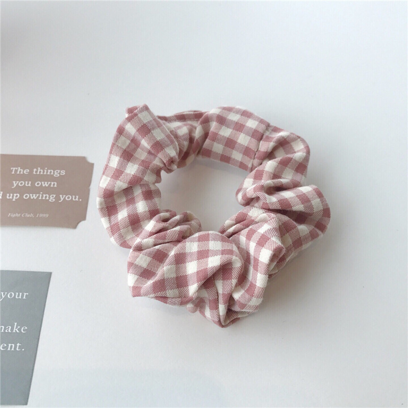 Plaid rose foncé