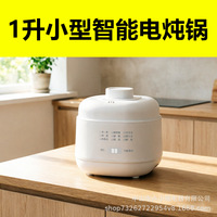 Marmite Électrique Automatique en Céramique 200W, Mini Cuiseur à Soupe avec Protection Anti-Brûlure et Anti-Surchauffe pour Usage Domestique