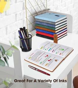 Personalized Custom Leather Hardcover Stylish <b>Notebook</b> A5 Size with Horizontal <b>Lines</b> Promotional Gift Journal <b>Notebook</b> - Product Image 5