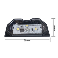 Feux latéraux LED pour remorque, éclairage automatique pour voitures et camions, éclairage de plaque d'immatriculation, étanche IP67, 24V blanc