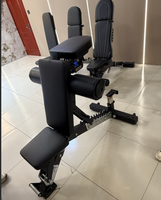 Banc de musculation pliable à trois positions avec rouleaux pour les jambes, support pour la poitrine et le dos, construction en acier, capacité de 1,6T pour salle de sport commerciale