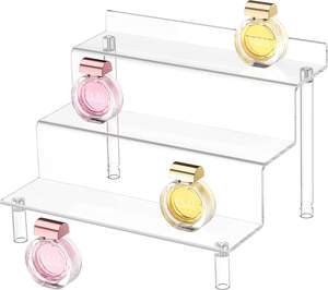 Affichage acrylique Transparent Riser étagère affichage pour parfum <span class=keywords><strong>Action</strong></span> Figure titulaire <span class=keywords><strong>maquillage</strong></span> organisateur acrylique gâteau support - Product Image 3