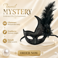 Masques en PVC pour fête d'anniversaire, Halloween, remise de diplôme, mascarade, cosplay féminin, thème historique, couverture intégrale du visage, extérieur