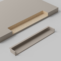 Poignée de meuble encastrée moderne et minimaliste, à rainures discrètes, pour tiroirs, armoires et meubles de cuisine