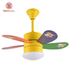 Decorative 30 Inch Kids / Children Bedroom Stylish Colorful Remote Control Ceiling Fan with LED Light #S30-019