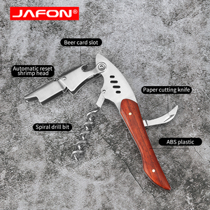 Jafon Hot Bán trong kho sáng tạo rượu vang corkscrew cá mập xuất hiện 420 thép không gỉ rượu vang Opener - Product Image 3