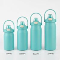Bouteille d'eau isotherme personnalisée avec logo, 18 oz et 32 oz, en acier inoxydable 304, gourde de sport avec couvercle à poignée portable, sans BPA