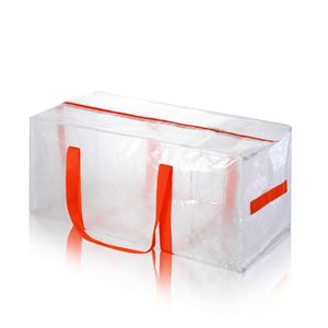 Sac de rangement bleu en PE pour exportation transfrontalière, épaissi, grande capacité, avec fermeture éclair étanche pour l'organisation domestique - Product Image 1