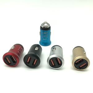 Mini Cargador de Coche de Aleación de Aluminio, Cargador de Coche Metálico de 2.4A, 12V-24V, 2 Puertos USB para Apple 15, Samsung S23 - Product Image 5