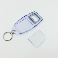 Porte-clés décapsuleur en plastique acrylique transparent personnalisé, outil de bar portable, cadeau promotionnel pour restaurant et pub