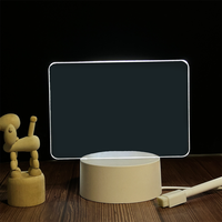 Tableau d'écriture effaçable Creative DIY LED message Luminous Note acrylique Writing board light