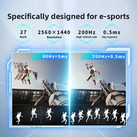 Untuk Monitor Gaming Datar MAG274QRFW E20 27-inci 2K 200Hz dengan Panel Fast IPS 0.5ms GTG 124% SRGB untuk Gaming PC
