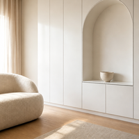 Armoires et placards en mélamine dorée, série Huayue, multi-styles, style mi-siècle, crème, nouveau chinois, ENF écologique