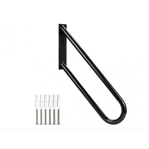 Pasamanos de pared Promise para escaleras, capacidad de carga de 90 kg, hierro, para interiores y exteriores, garaje, negro - Product Image 5