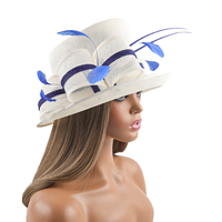 Fascinator de Mode Festive Très Populaire, Chapeau d'Église en Sinamay de Luxe avec Nœud Papillon, Nouveau Chapeau Résille Cadeau pour Femmes, Fête et Décoration de Danse