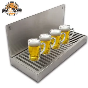 Beer Drip Tray Stainless Steel 304 Wall Mount Drip Tray with Hole Drain Drainer At The Bottom Kegging Equipment Homebrew Supply