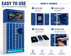 Estación de <span class=keywords><strong>Alquiler</strong></span> de Baterías Portátiles Inteligentes 2026 con Pantalla Publicitaria, Casillero de Carga de Teléfonos con Código QR para Centros Comerciales y Aeropuertos - Product Image 1
