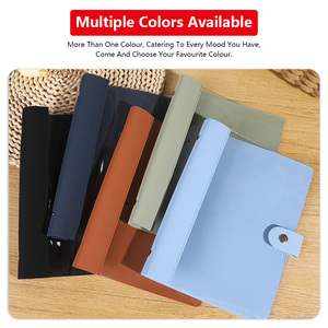Carpeta de Anillas Personalizada A5 de Cuero PU Suave, Agenda de Hojas Sueltas <span class=keywords><strong>para</strong></span> <span class=keywords><strong>Estudiantes</strong></span>, Diario, Cuaderno <span class=keywords><strong>para</strong></span> la Escuela, Oficina, Regalo - Product Image 3