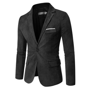 Abito da <span class=keywords><strong>uomo</strong></span> Slim Fit abito monopetto nero <span class=keywords><strong>blu</strong></span> abito in velluto a coste misto stile Casual giacca da <span class=keywords><strong>uomo</strong></span> taglie forti - Product Image 6