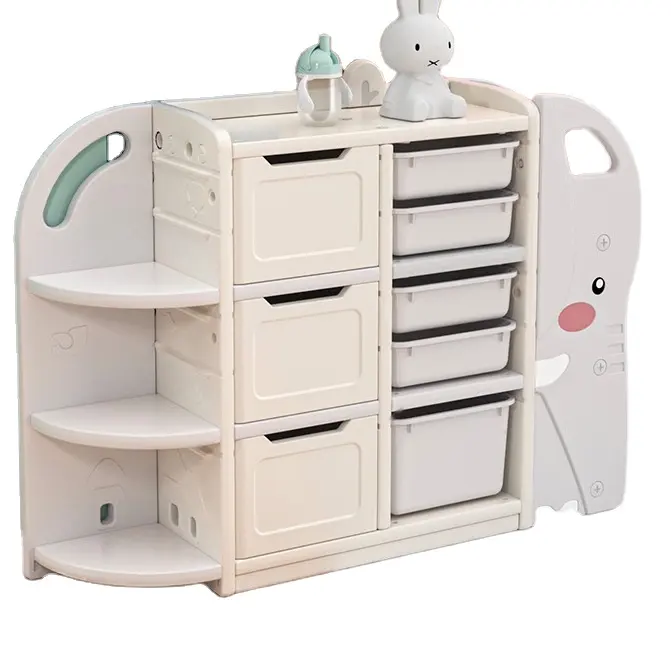 Elephant Toy Storage Shelf Kids Bookcases Furniture Toys Storage Holders Children Cabinets Plastic Cabinet Modern Kids Dining
