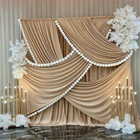 Voilage simple en tissu de soie de lait extensible à motif floral pour rideau de fond à passe-tringle, rideau élégant et romantique pour décoration de mariage