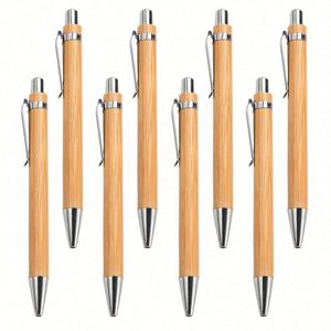 Stylos en bois et bambou écologiques personnalisés, stylos promotionnels en bois avec logo personnalisé, stylet en bambou avec étui, coffret cadeau - Product Image 5