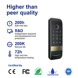 Liliwise ייצור tiya tlock מנעול חשמלי קו wifi כרטיס טביעת אצבע חכם שולי מנעול עם biometrice - Product Image 5