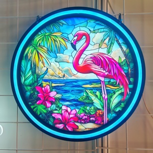 Tùy chỉnh UV Acrylic thép Led Neon Đăng quảng cáo đầy màu sắc hộp đèn để dễ dàng treo cài đặt trong thanh cửa hàng - Product Image 5