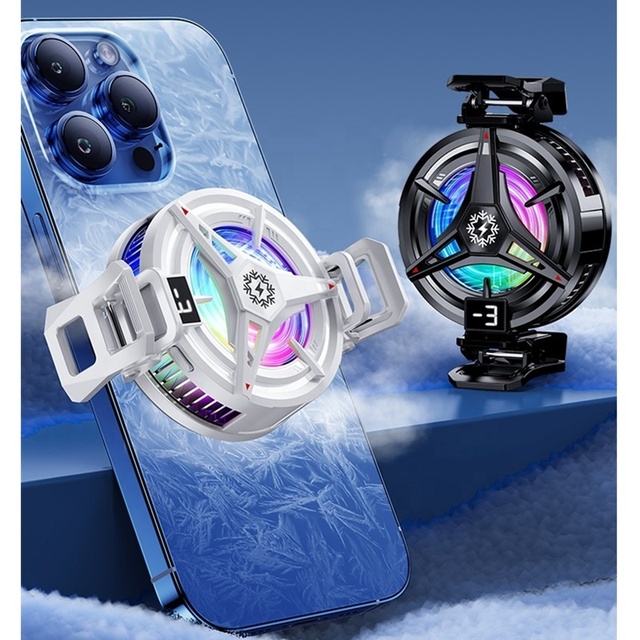 New Gaming Phone Accessory, Semiconductor air Cooling Fan,3-level Cooling with Magnetic Heat Sink, with Temperature Display
