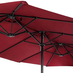 Double Sided Mercato Patio Ombrello Esterno 15 Piedi di Alluminio <span class=keywords><strong>Giardino</strong></span> Doppia Sole Baldacchino con Manovella - Product Image 3
