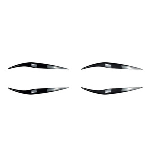 Ford Fiesta MK6.5 7.5 Headlight Brow Stickers Carbon Fiber Texture Piano Black 2013-2017 <b>Car</b> Modification <b>Decal</b> - Product Image 2