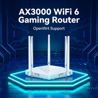 Yüksek Performanslı AX3000 WiFi 6 Oyun Router'ı 4 Harici Antenli MU-MIMO Beamforming OpenWrt Uyumlu Ev Kablosuz Gigabit