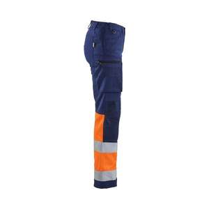 BLAKLADER - 716118118953D23 Pantalón Mujer Hi-Vis con elástico Azul marino/Naranja-EAN 7330509882597 ROPA DE TRABAJO DE LA HI-VIS - Product Image 4