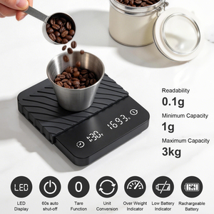 Nouveauté - Balance numérique automatique rechargeable <span class=keywords><strong>Timemore</strong></span> 2000g/0.1g - Mini balance à expresso - Balance numérique pour café - Product Image 2