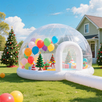 Tente gonflable de dôme d'air de bulle de maison de rebond transparente imperméable lumières de LED