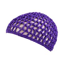 Filet à cheveux en crochet pour femmes, fait main, extensible, pour dormir, bonnet de nuit, ornement, en coton doux, pour cheveux bouclés