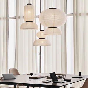 Japonés Wabi Sabi estilo restaurante arroz papel candelabro moderno salón comedor chino antiguo estilo linterna colgante Luz - Product Image 6