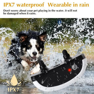 Valla Electrónica Inalámbrica Inteligente 2 en 1 para Mascotas, Nuevo Diseño, <span class=keywords><strong>Collar</strong></span> de Adiestramiento para Ladridos de Perros, Impermeable, Ajustable, con Vibración, Hecho de Plástico - Product Image 2