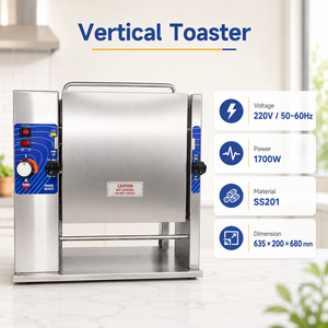 Tostadora Vertical Comercial Marupin de 1700W, Tostadora Eléctrica de Pan para Hamburguesas, Tostadora de Pan de Acero Inoxidable - Product Image 2