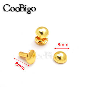 धातु मशरूम संवर्धन कीलक दौर स्पाइक Rivets डबल टोपी सजावट पंक रॉक चमड़े के बैग कपड़े सिलाई शिल्प DIY सामान 8mm - Product Image 4