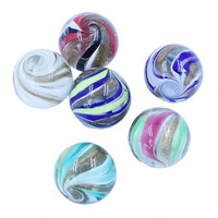 Valentijns- en nieuwjaarscadeau, handgemaakte Murano glazen marmer, op maat gemaakte spiraalvormige, veelkleurige design