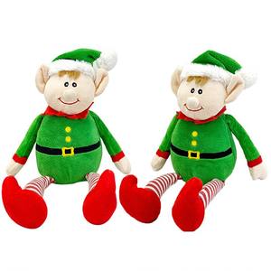 Fournitures de décoration de Noël personnalisées animaux en peluche en coton super doux avec renne père noël bonhomme de neige jouet - Product Image 5