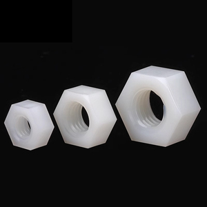 LSM Nylon Hex <span class=keywords><strong>Nut</strong></span> hạt nhựa trắng với nắp vặn màu đen kích thước M2 M2.5 M3 M4 M5 M6 M8 M10 M12 - Product Image 4